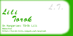 lili torok business card